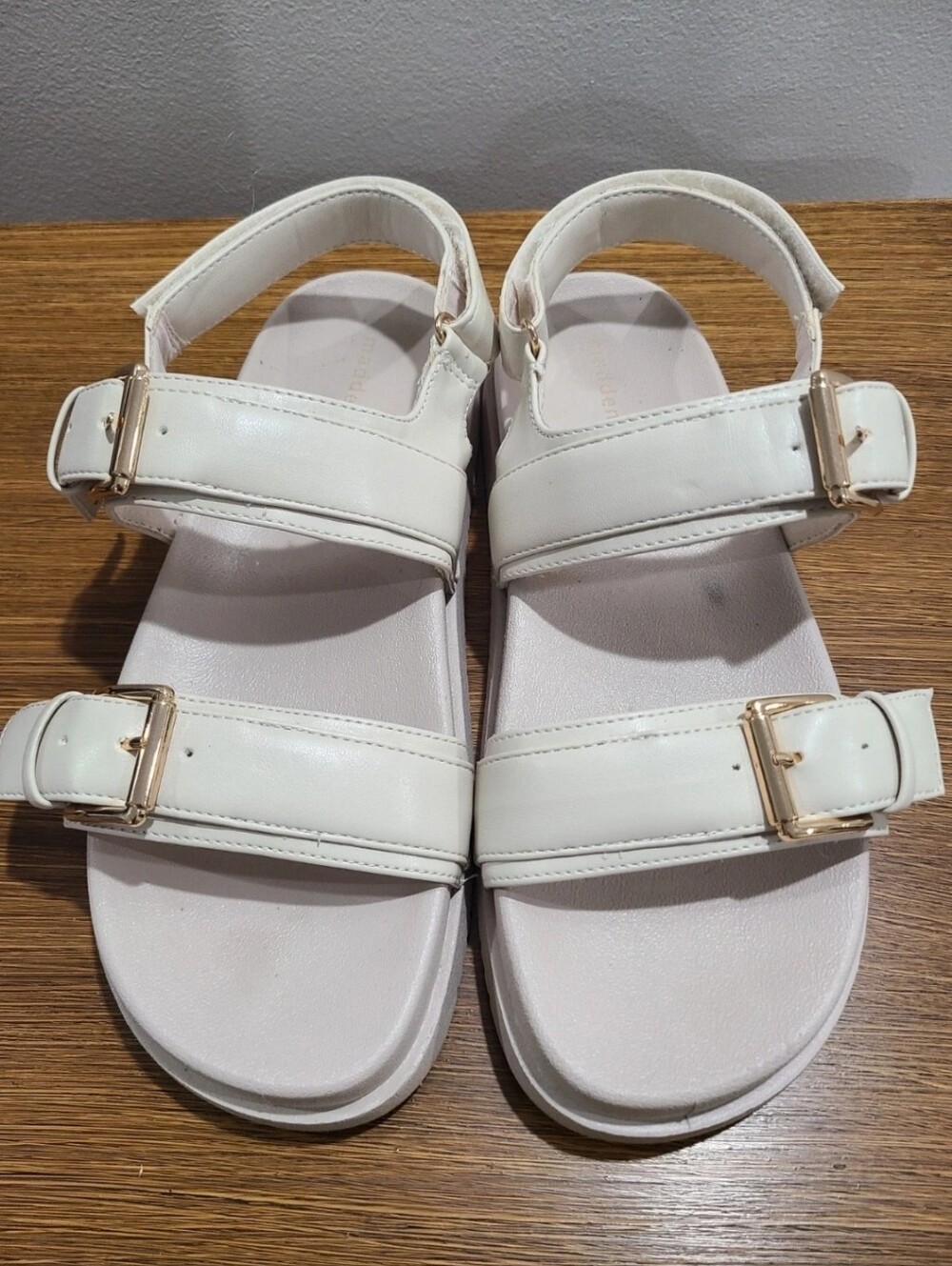 Madden Girl Sprittz Crossband Adjustable Sandals Bone/ Ivory 8.5